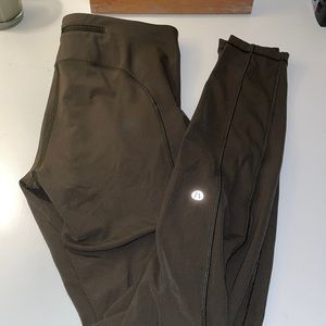 Army green lululemon leggings